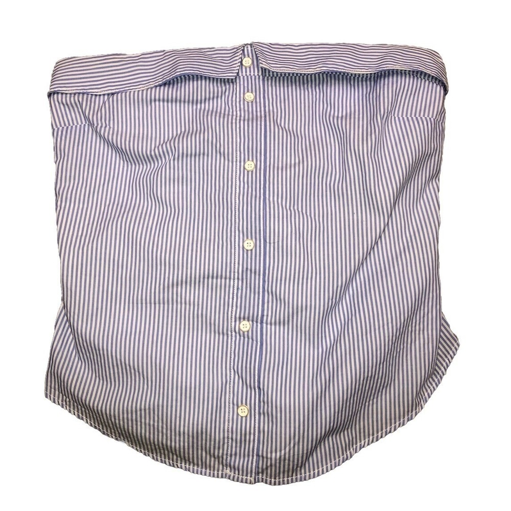 MAEVE‎ Top Women's 10 Blue Striped Smocked Back Preppy Anthropologie NEW